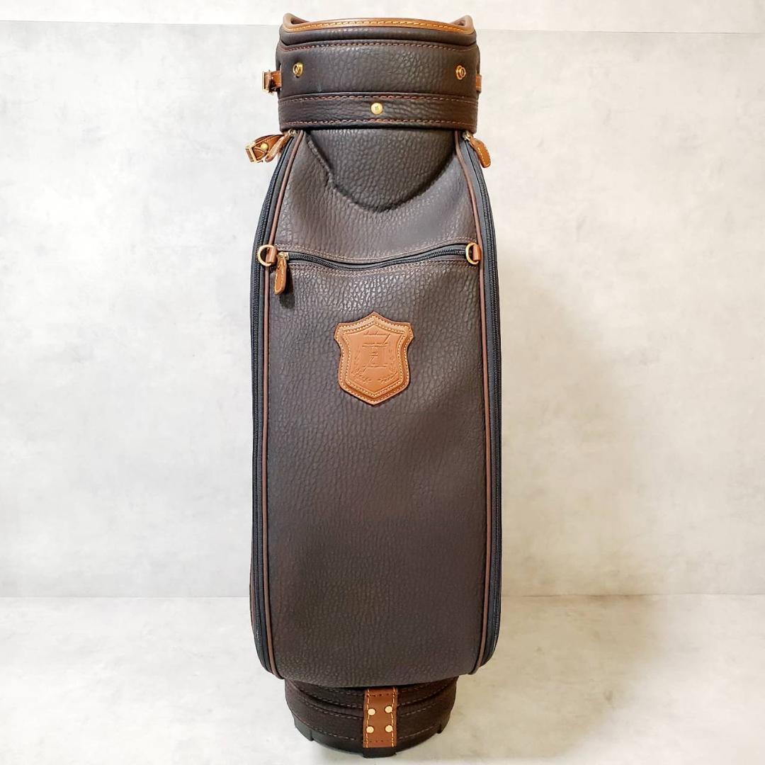 美品 HONMA ホンマ 本間 クラシック レザー キャディバッグ ゴルフバッグ
