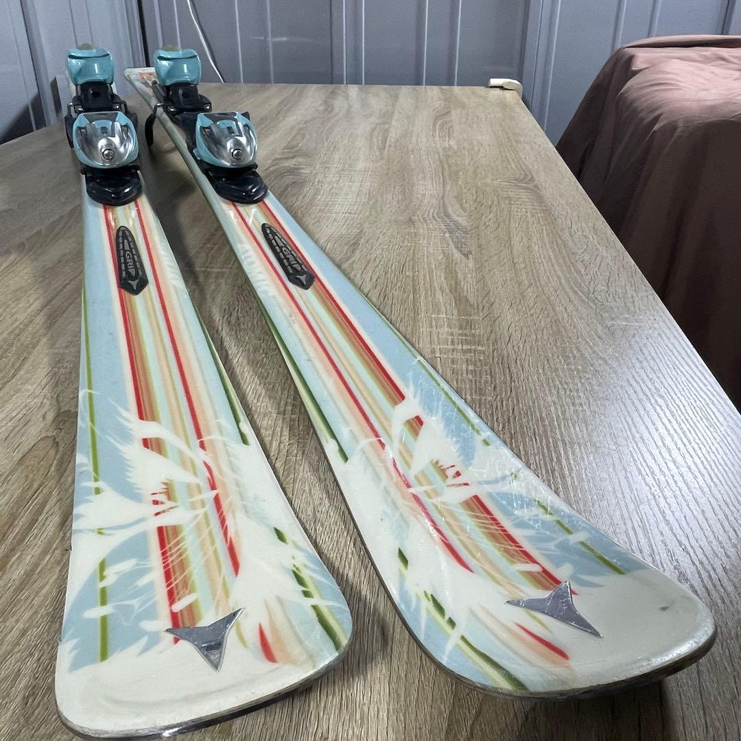 ATOMIC152cm ROSSIGNOL24.5cmストック付きスキーセット