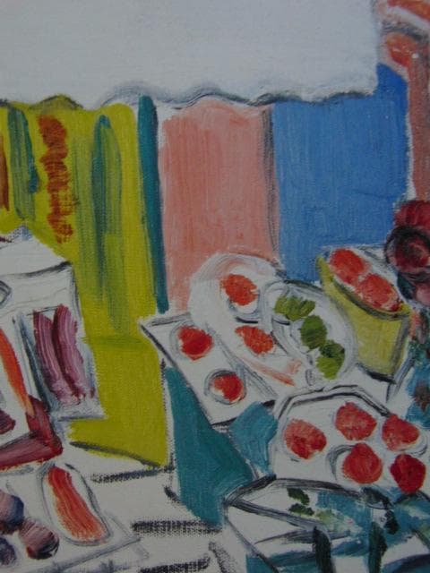 野口弥太郎、【店先】、希少な画集より、状態良好、新品高級額装付