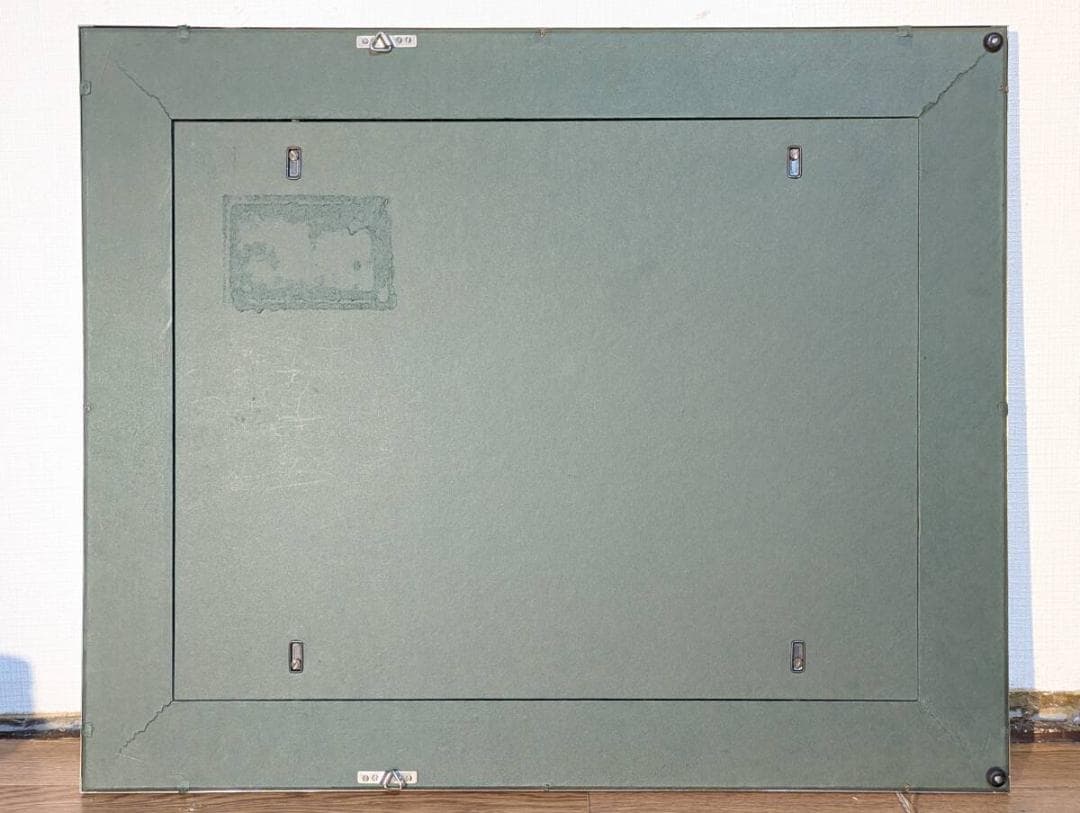 【真作】版画　シルクスクリーン　蒼の花園　幻想的ブルーの花々と蝶　Y47