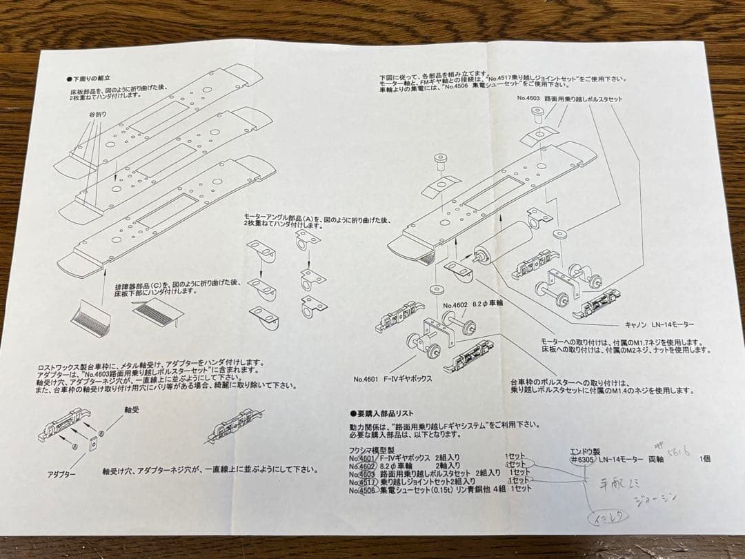 未使用　masterpiece 名古屋市電1400系　16番金属製キット