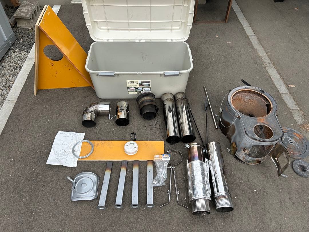 本間製作所　薪ストーブ APS-52 セット+追加部材＋幕避け等