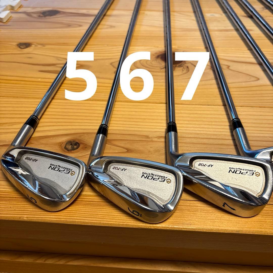 EPON AF-702 アイアン5-9.P.A計7本、210kgxウェッジ56°