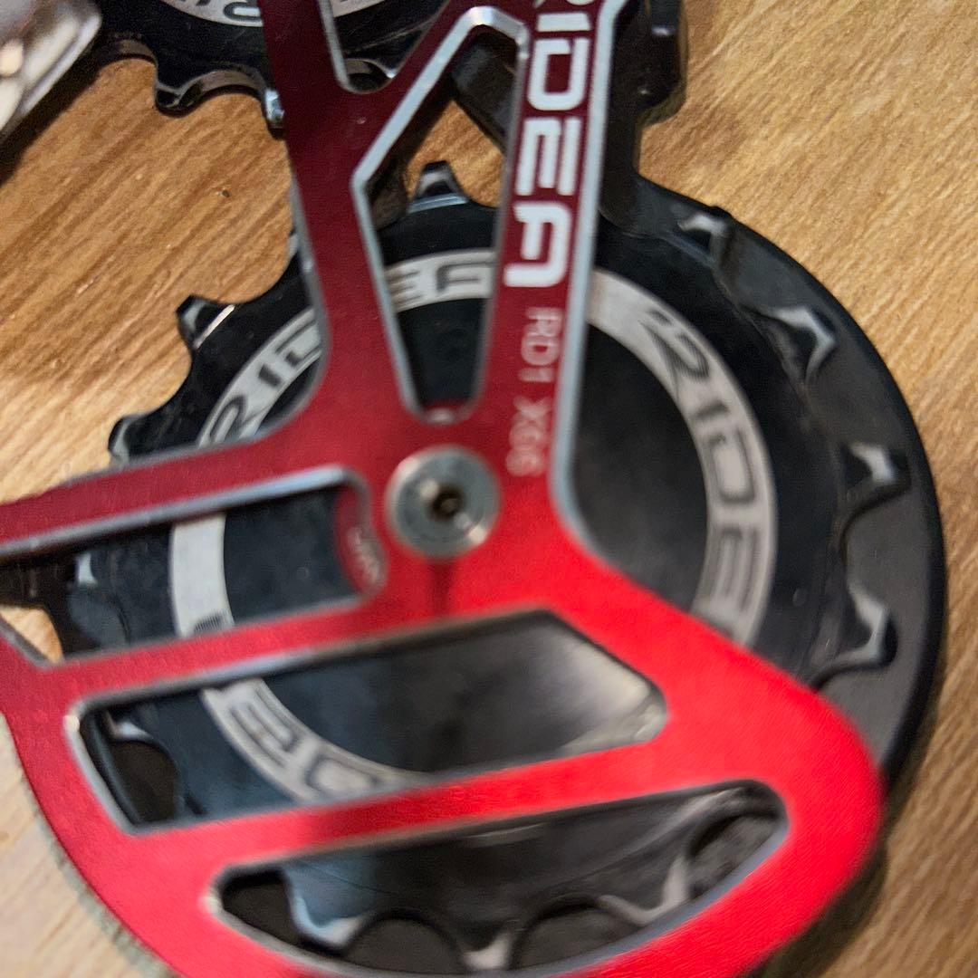 RIDEAビックプーリー、SHIMANOリアディレイラー等々。