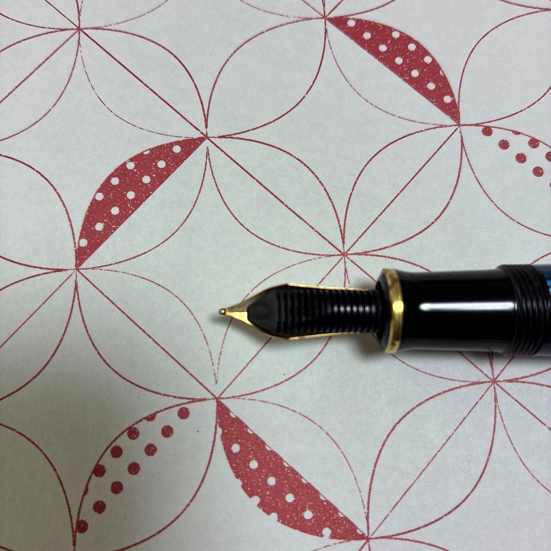 ブランド: Pelikan Souveran M600 ブルー縞 万年筆F