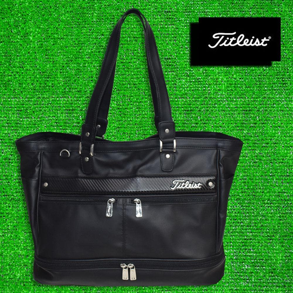 Titleist/タイトリスト ゴルフ 大判トートバッグ【ブラック】美品！