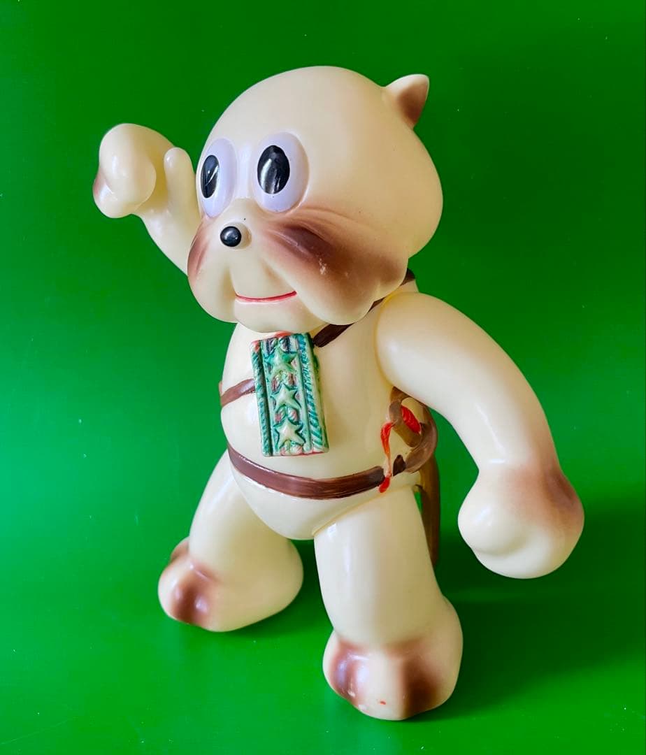 【珍品】当時物　マルザン　のらくろ ブル連隊長 ソフビ　1969年　田川水泡