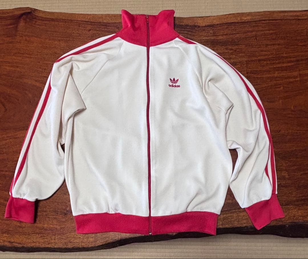 S*✨様 アディダス adidas デサント トラックジャケット 80s 赤 白