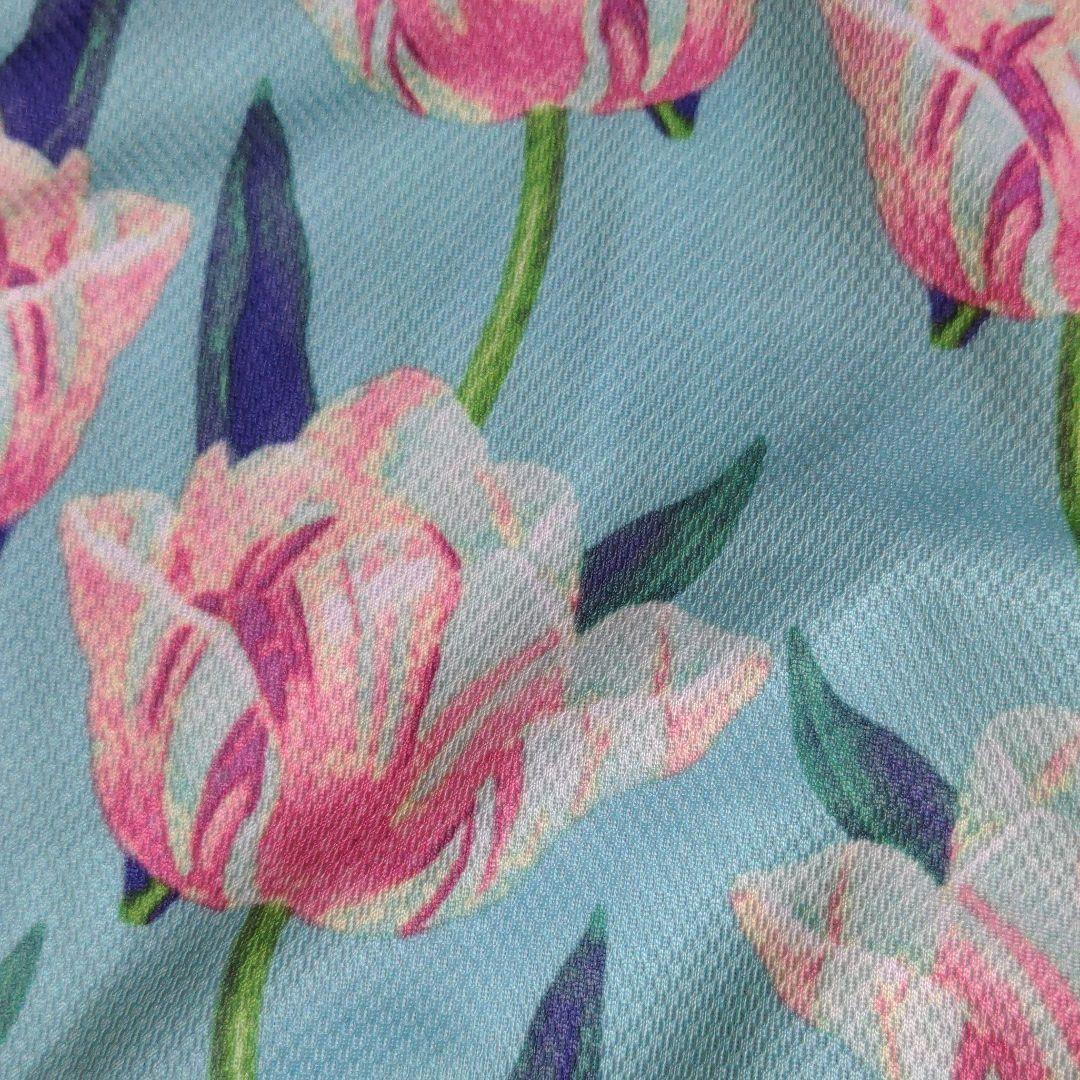 チューリップ柄ワンピースLサイズ