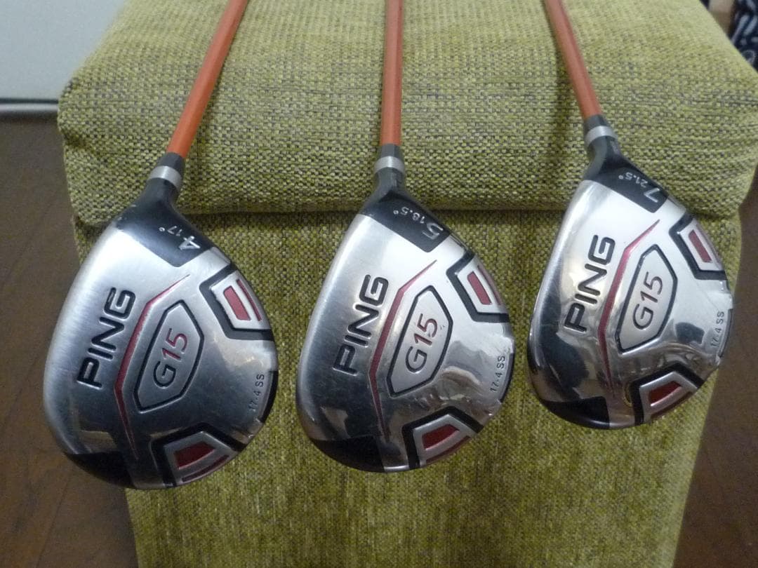 ping g15 fw 4w、5w、7w 純正品　初代attas7fwｓ　セット