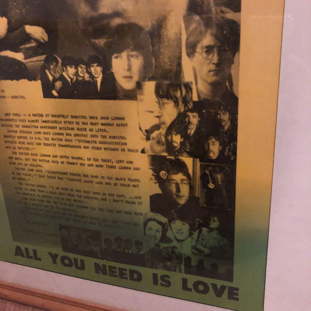 ザ　ビートルズ ジョン・レノン ポスター　額装品