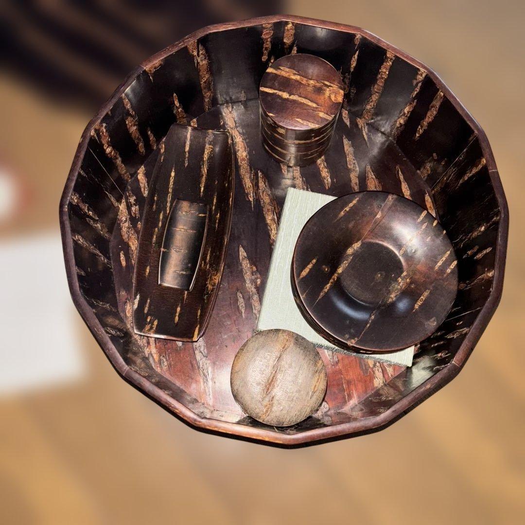 桜皮工芸 茶器セット