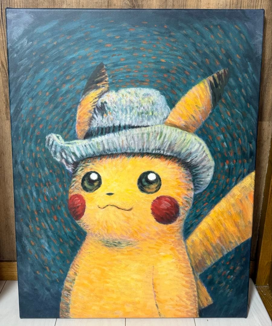 ゴッホピカチュウ　キャンバスアート　Mサイズ