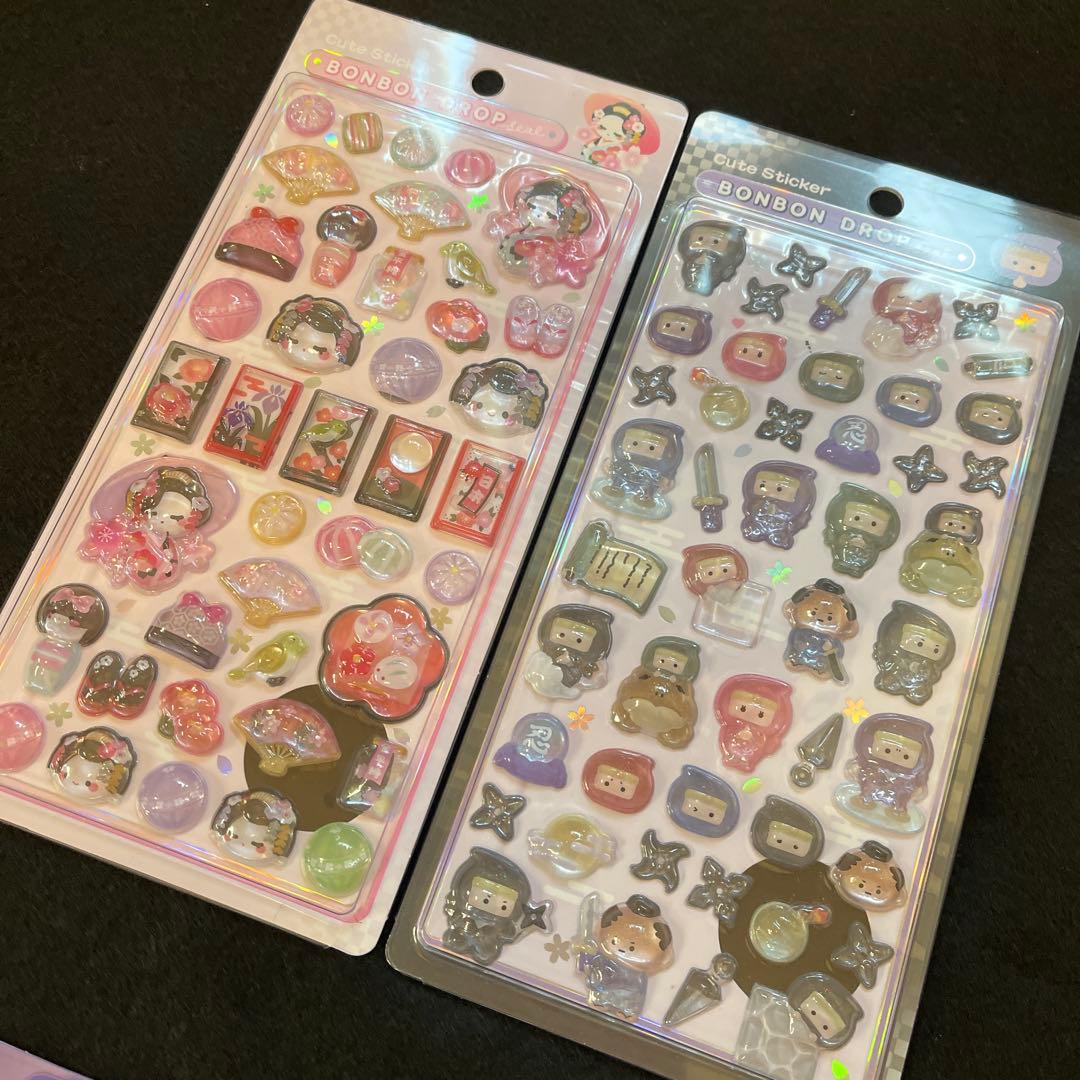 正規品　ボンボンドロップシール　和柄　11枚セット　日本　柴犬　第一弾　コンプ