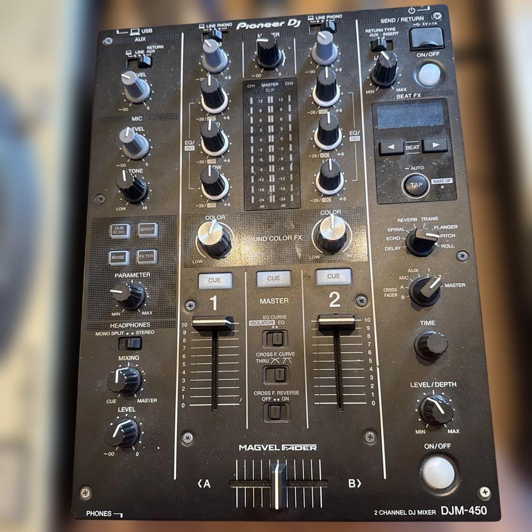 djセット テクニクスSL1200MK5 パイオニアDJM450