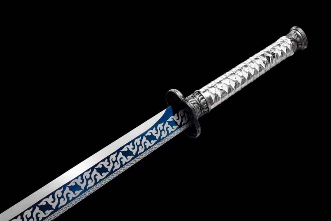 【黒金古刀―柳葉刀】 古兵器 武具　刀装具　日本刀　模造刀 居合刀 長尺