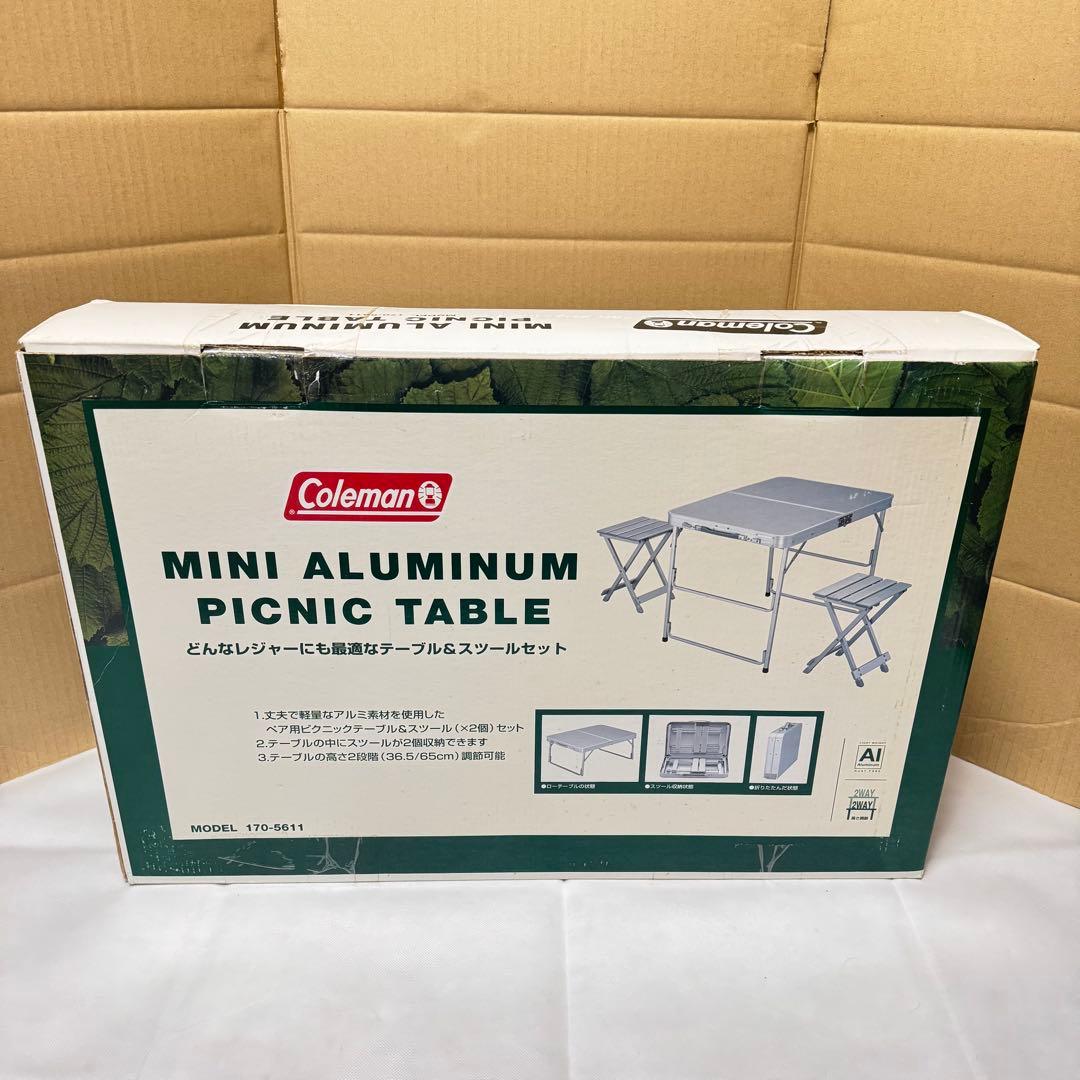 M8885 未使用 コールマン アルミ製 テーブル チェアセット170-5611