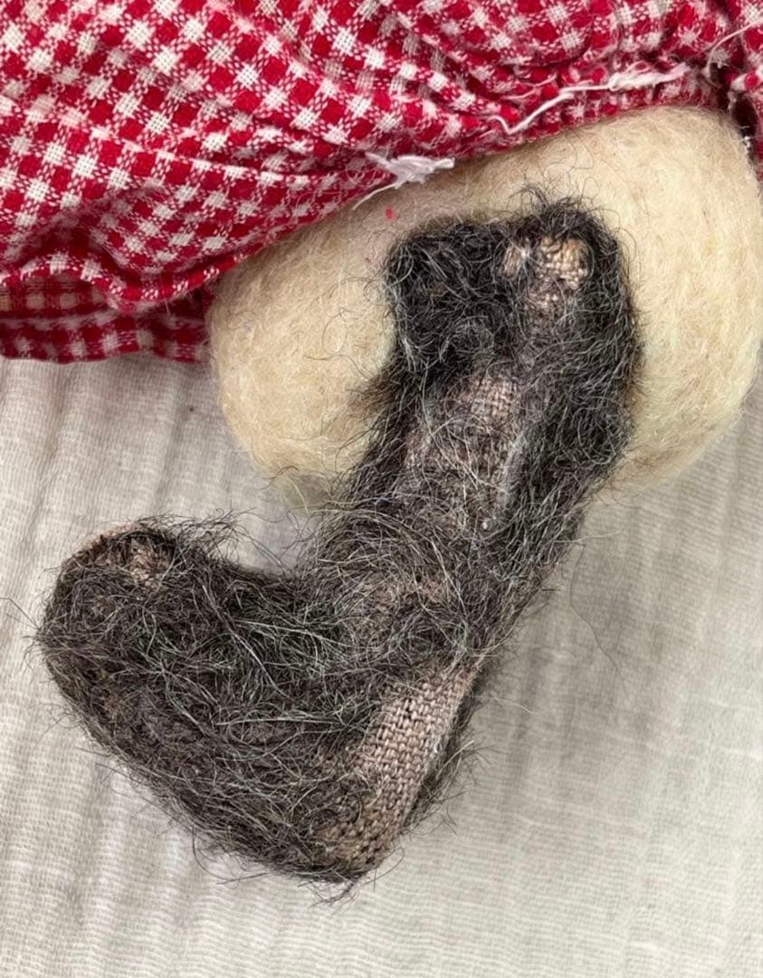 アンティークヴィンテージ英国製小さなうさぎバニーぬいぐるみテディベアビスクドール