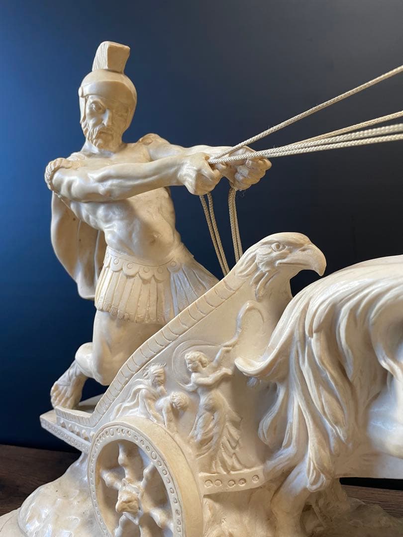 西洋美術 イタリア製A.SANTINI アンテルマ サンティーニ 彫刻 戦馬車像