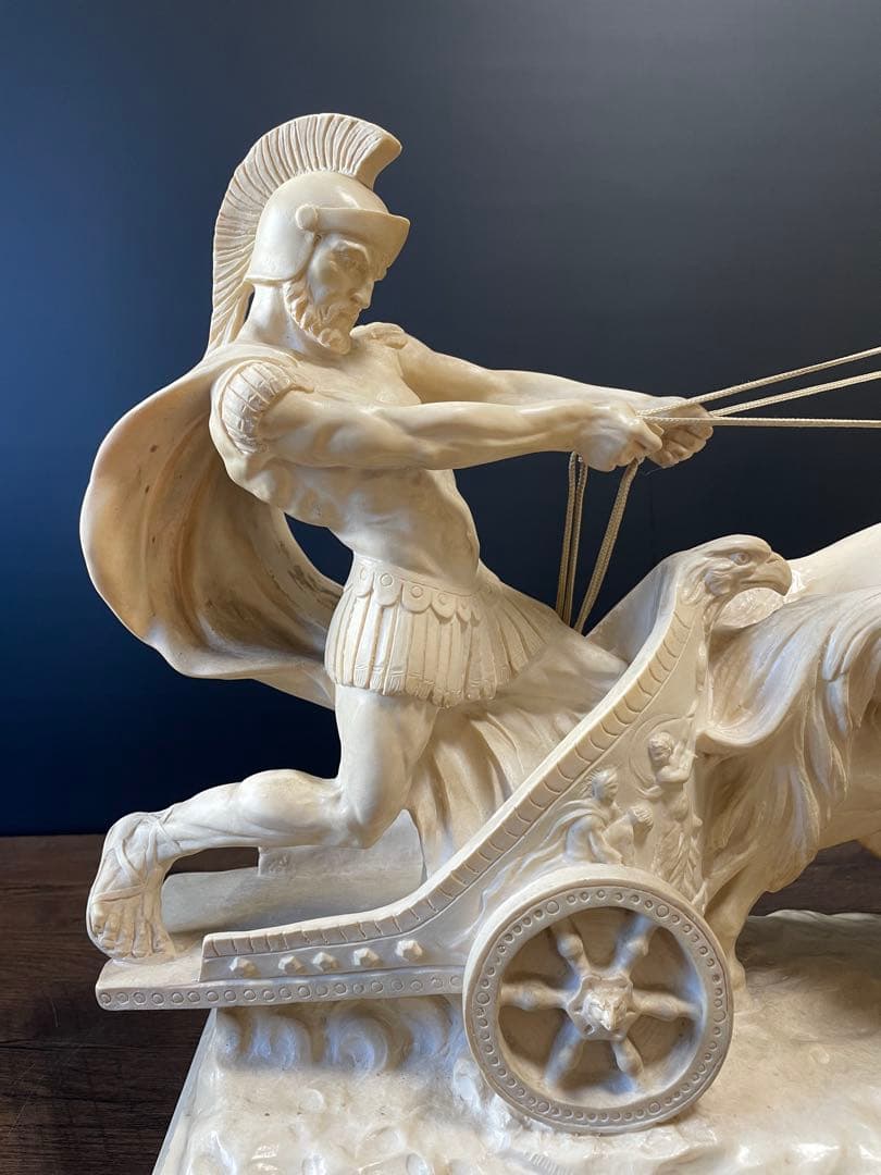 西洋美術 イタリア製A.SANTINI アンテルマ サンティーニ 彫刻 戦馬車像