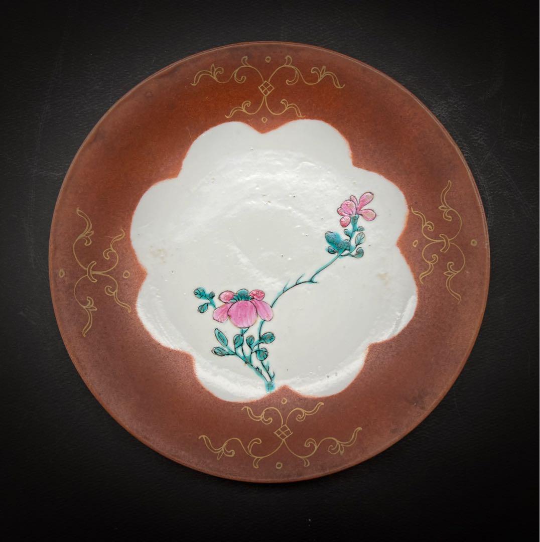 中国美術 古玩 大清乾隆年製 什錦大盤