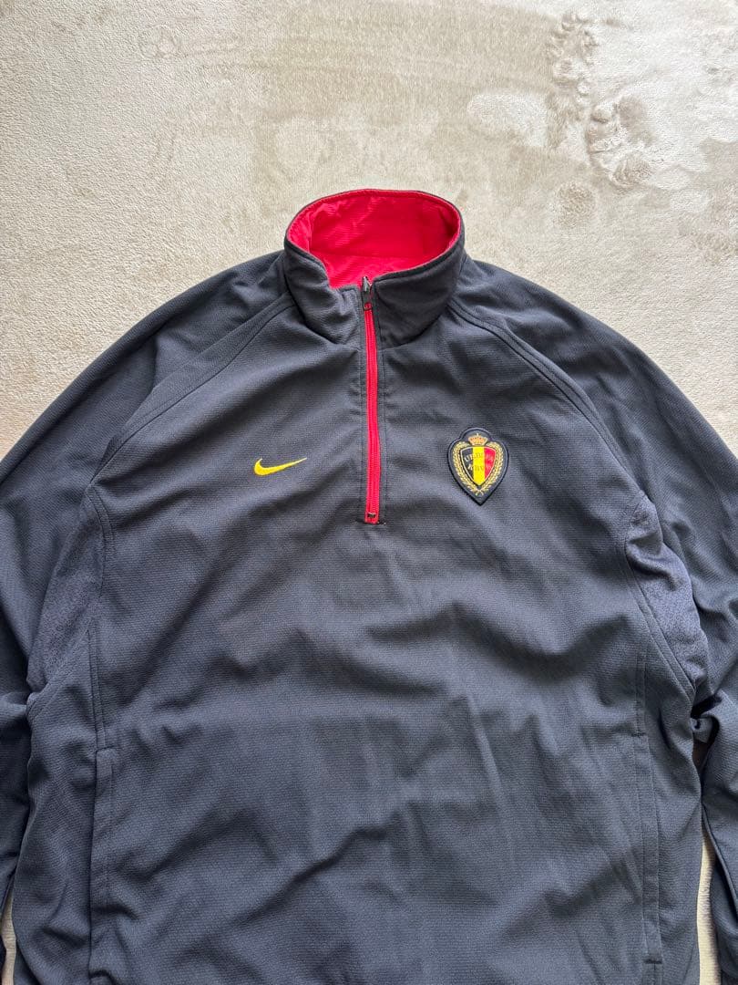 NIKE 90s ベルギー代表　ハーフジップ　ナイロンジャケット　リバーシブル