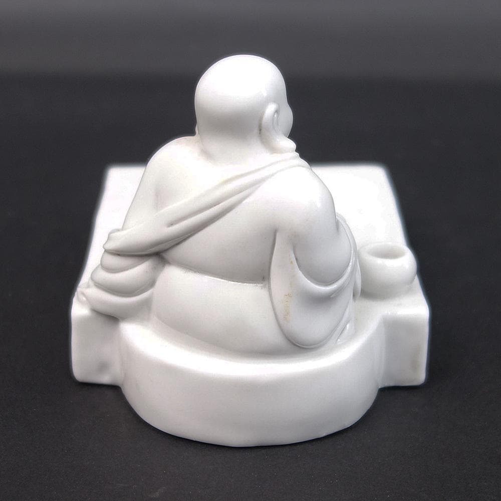 徳化窯　白磁布袋筆覘　送料無料