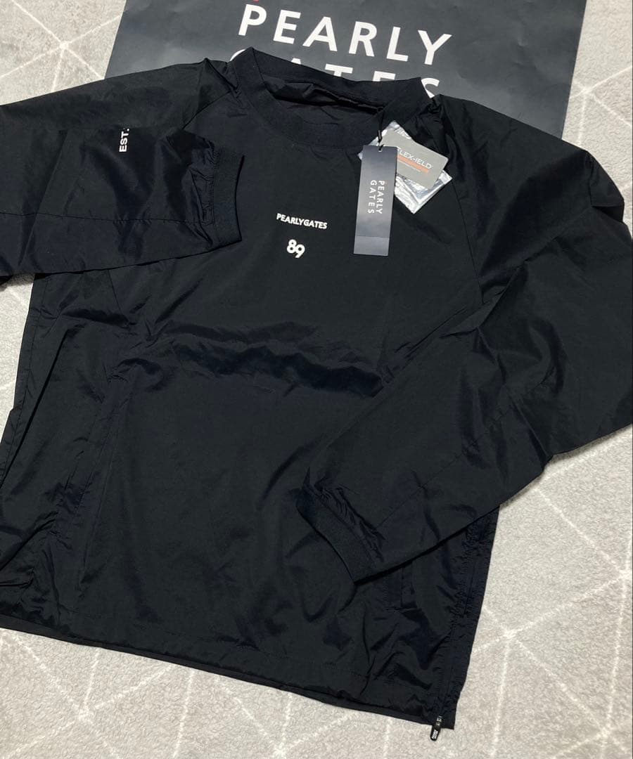 新品 パーリーゲイツ FLEX-IEDストレッチスニードジャック(5)L/紺