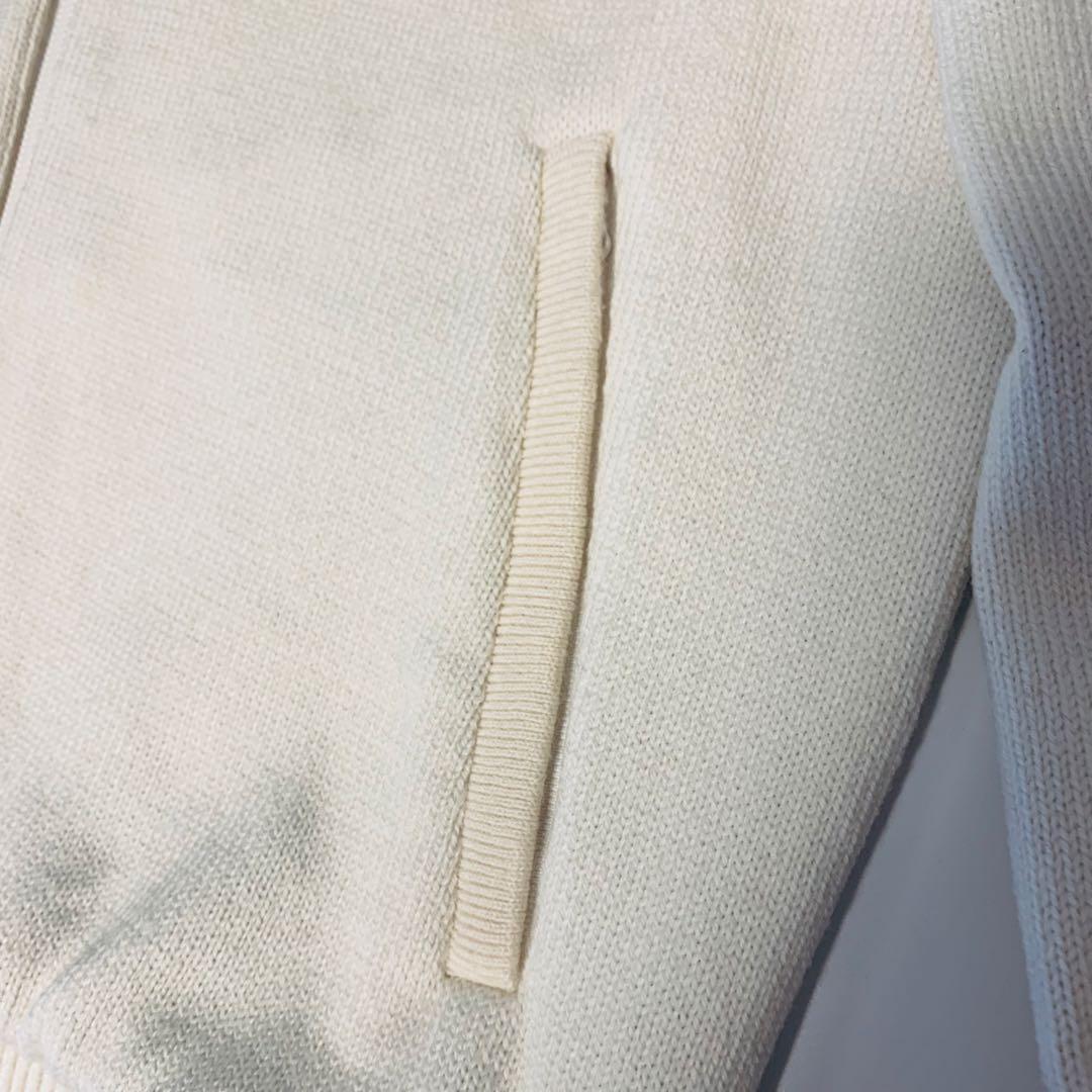 パーリーゲイツ ニットブルゾン 裏地付き ウール混 メンズ 4/M