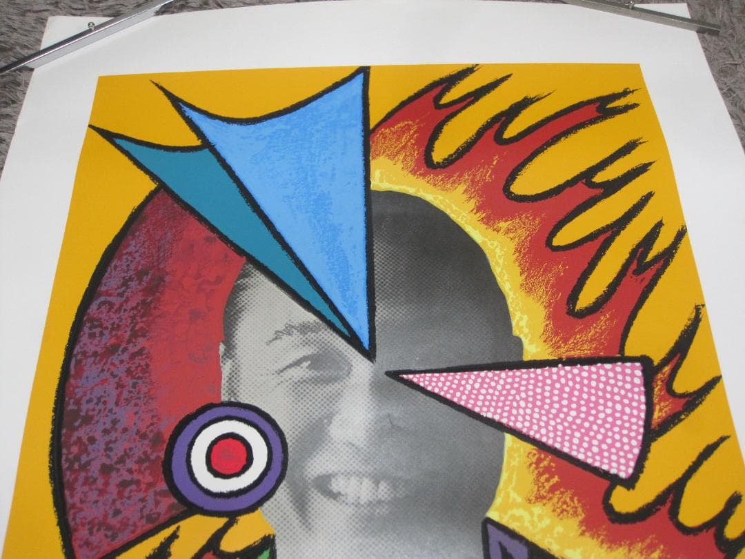 ▲山本 寛斎 さん ポートレート リトグラフ 版画 37/150 104×75