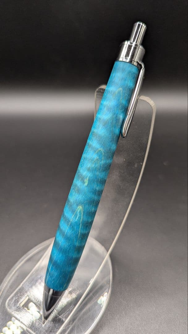 451ペン工房翌檜　スタビライズドウッドトチ　縮杢　木軸シャーペン　ボールペン