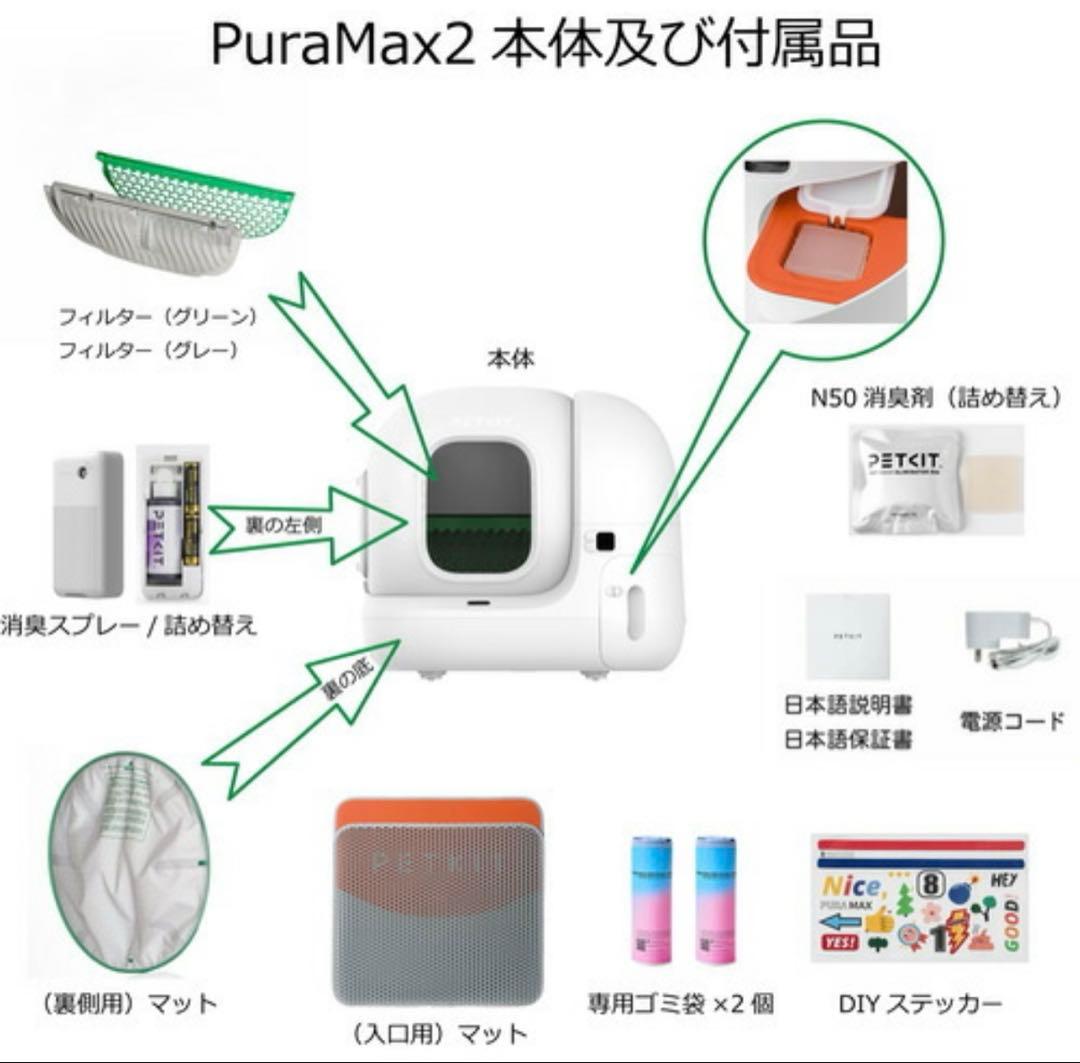 PETKIT P9902 PuraMax2 猫用自動トイレ ホワイト