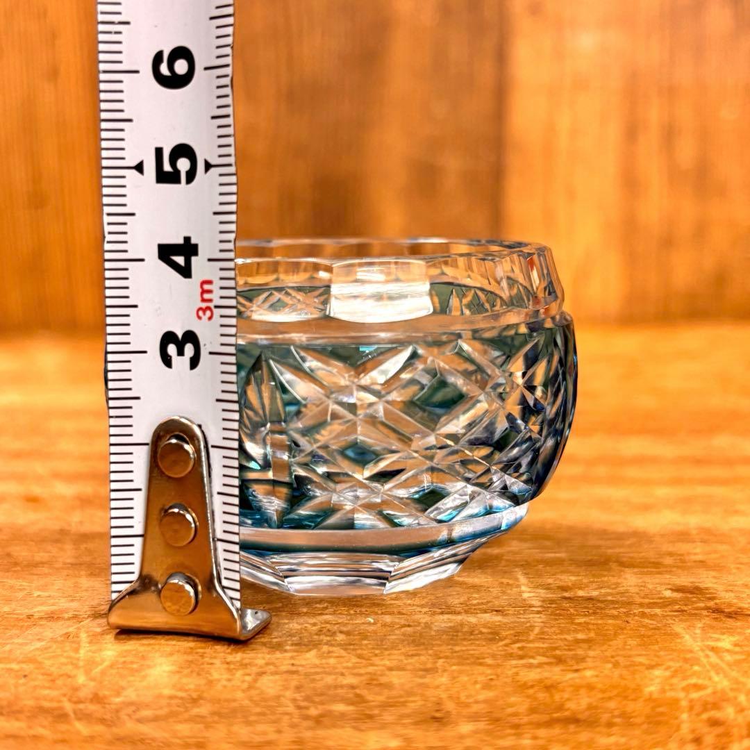 希少❗️薩摩切子 阪本光男 作 ぐい呑 切子グラス