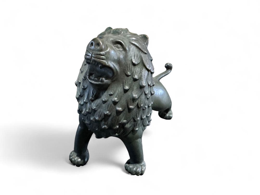 銅製 獅子置物 香取正彦 重要無形文化財 人間国宝