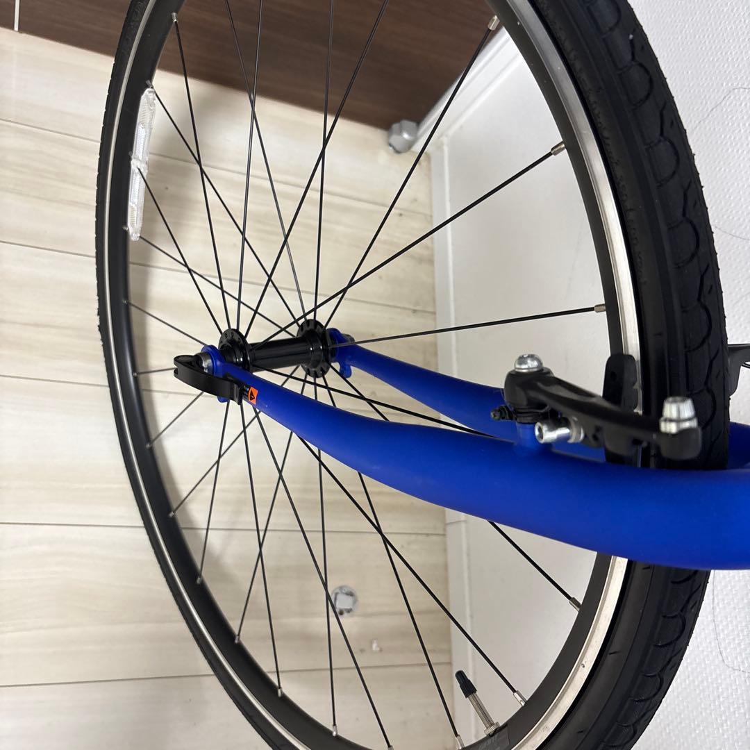 青 アルミフレーム スポーツバイク