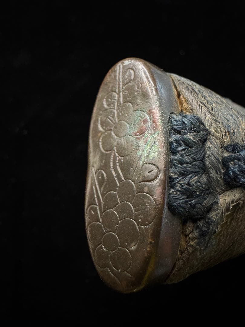 柄前 梅図 富士山 目貫 縁頭 柄巻 日本刀 刀装具 古美術 江戸時代 時代物