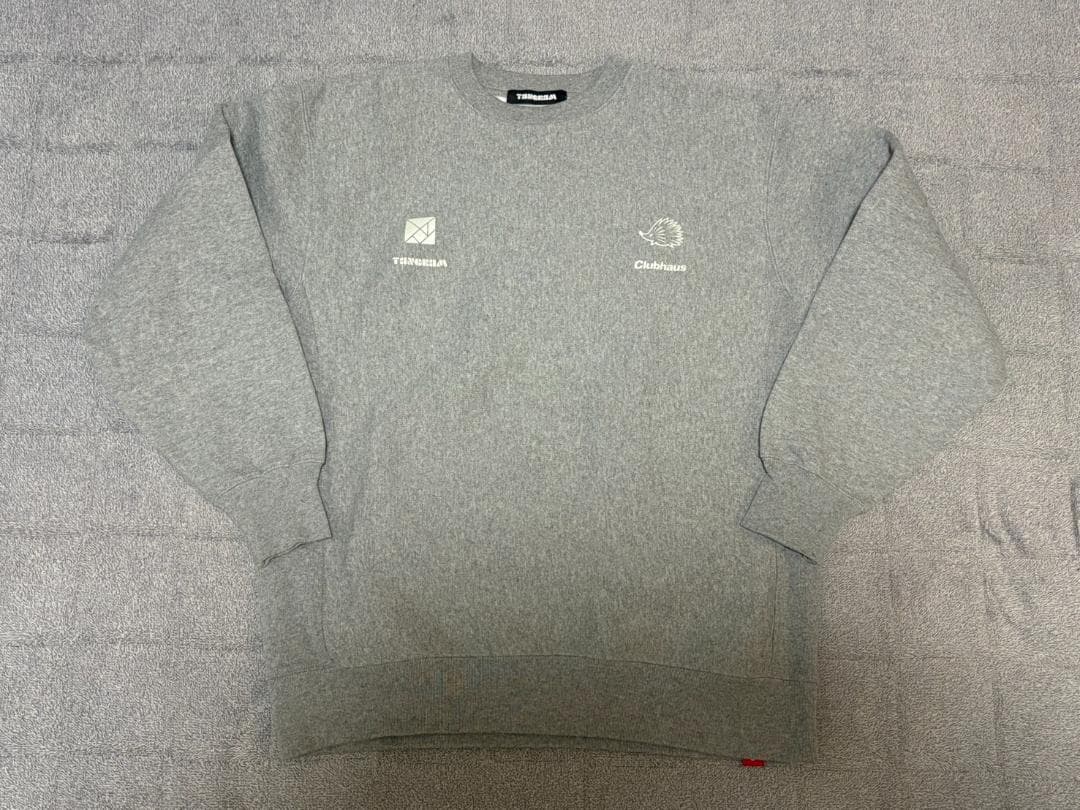 美品clubhaus TANGRAM コラボ グレー スウェット トレーナー　L