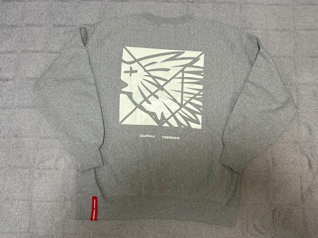 美品clubhaus TANGRAM コラボ グレー スウェット トレーナー　L