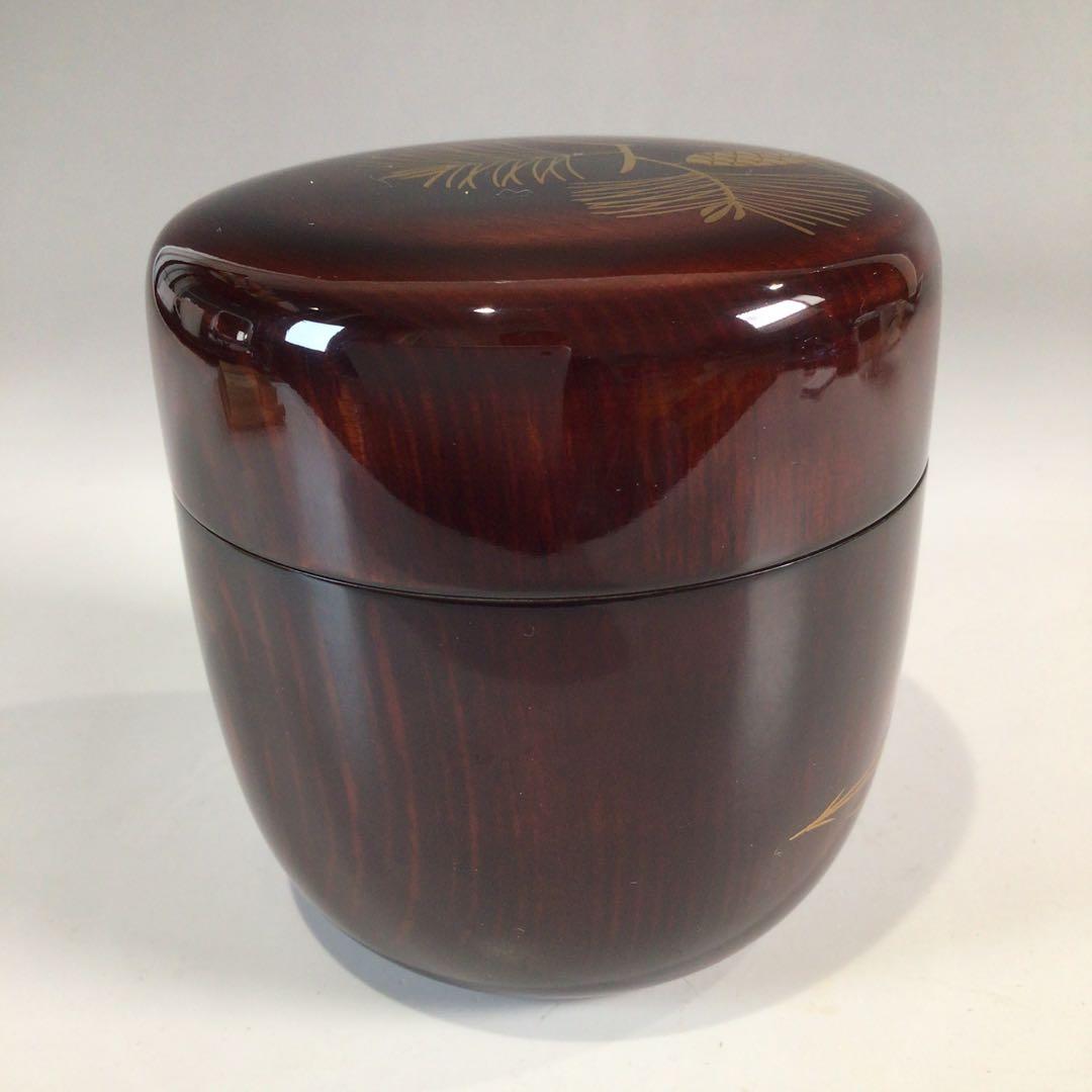 Ｐ２０９　大棗　『誠中斎作』『大徳寺境内松を以て』『立花大亀書付』　共箱　茶道具