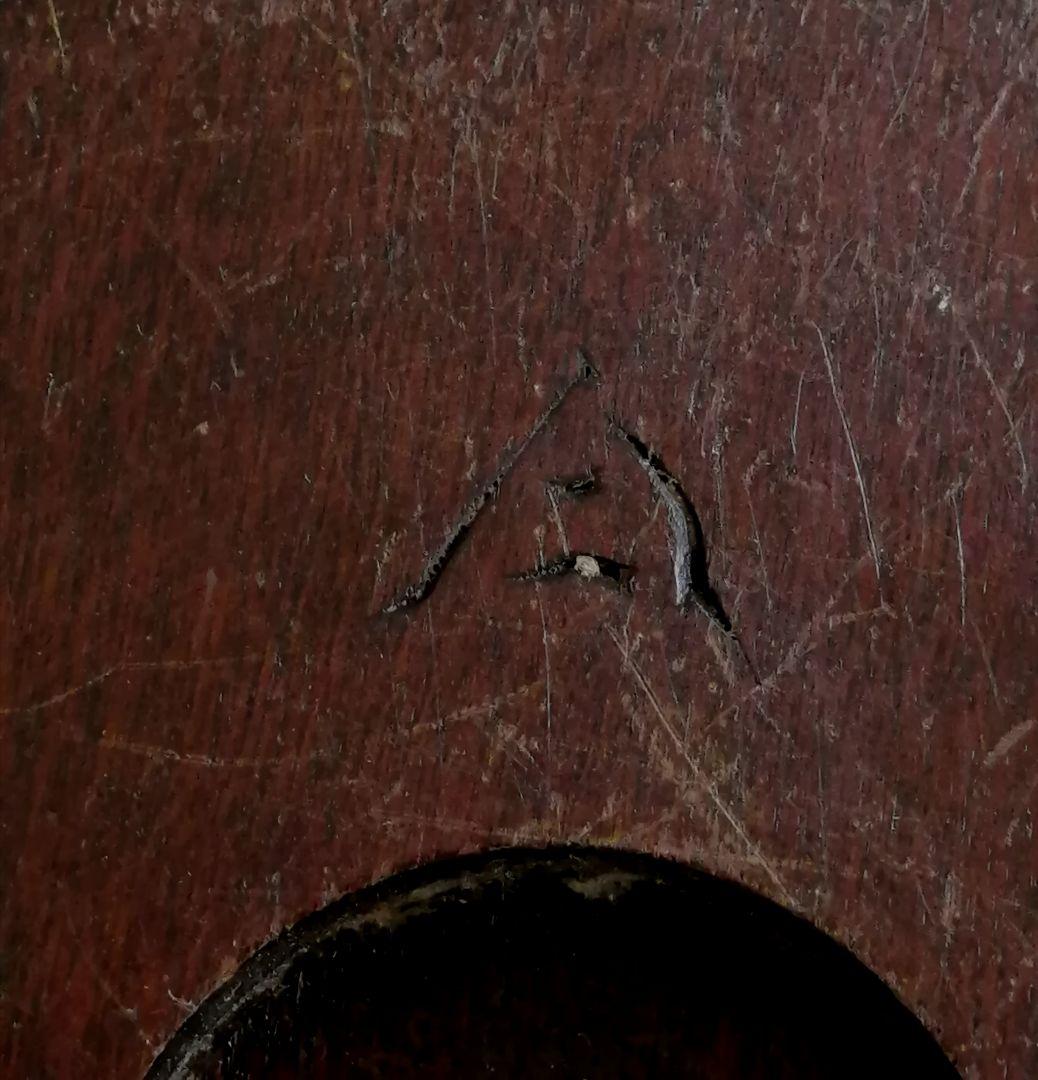 松本民芸 ミズメザクラ 無垢材 アンティークD型 木製スタンドのみ2本セット