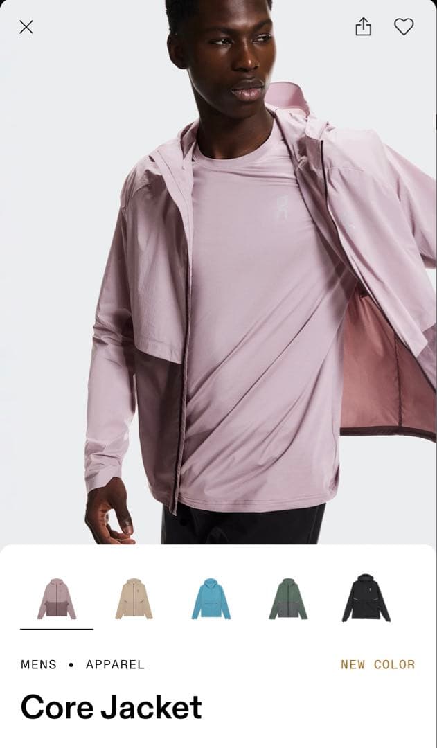 On Core jacket Helon/ Gobi メンズ　Mサイズ