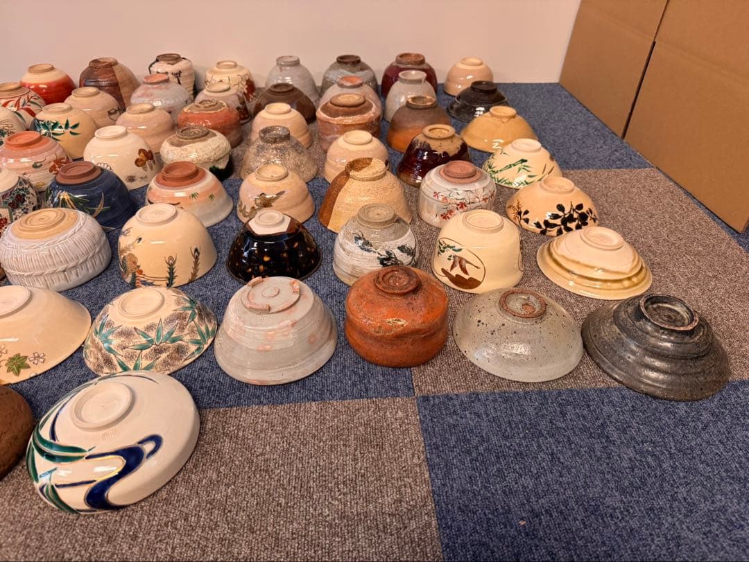 茶碗 抹茶碗 数茶碗 まとめて 60点 茶道具 箱無し 陶器 色絵 いろいろ