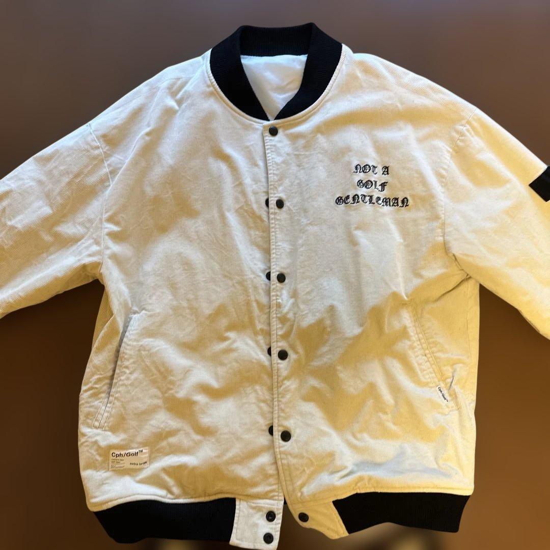 25FW Cph/Golf スタジャンセットアップ 白 XLサイズ　完売品