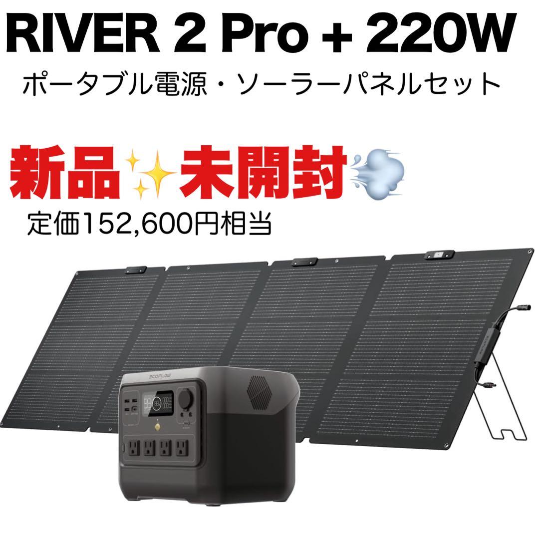 【pg】EcoFlow  2 Pro + 220Wソーラーパネル