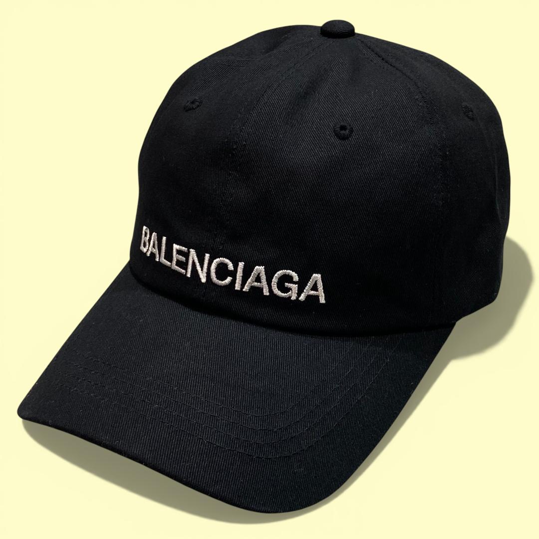 BALENCIAGA バレンシアガ キャップ ブラック 男女兼用 ゴルフ ロゴ柄