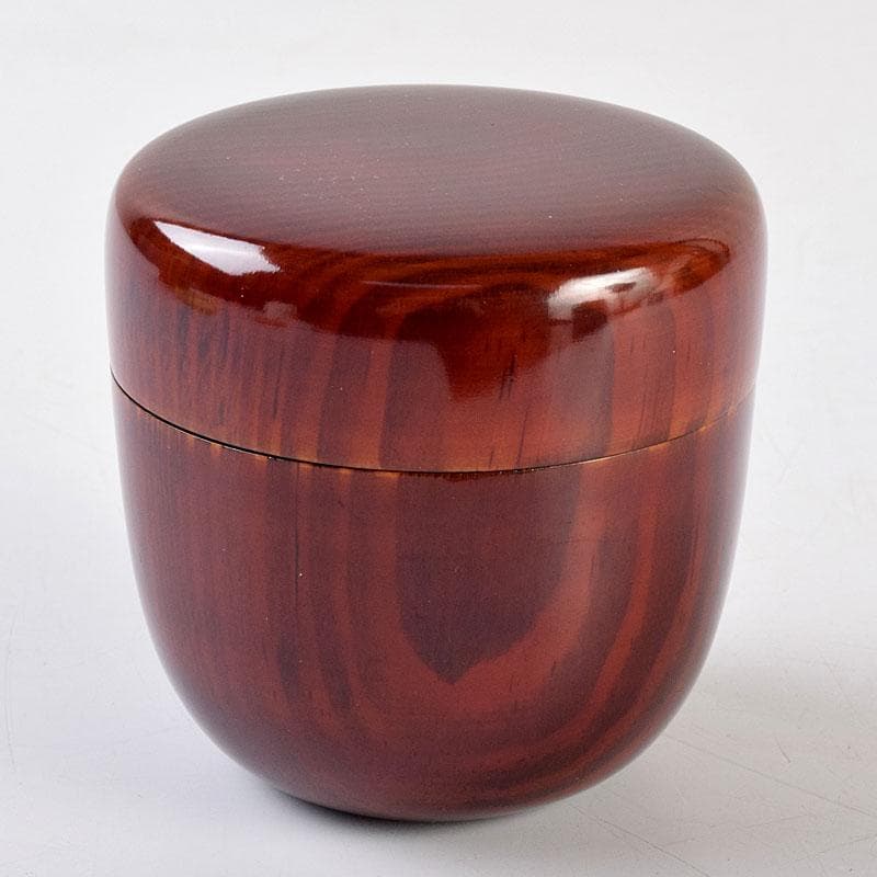 茶道具　大野昭和斎作　肥松生地漆　棗　共布　表千家　即中斎極め箱　V　8751