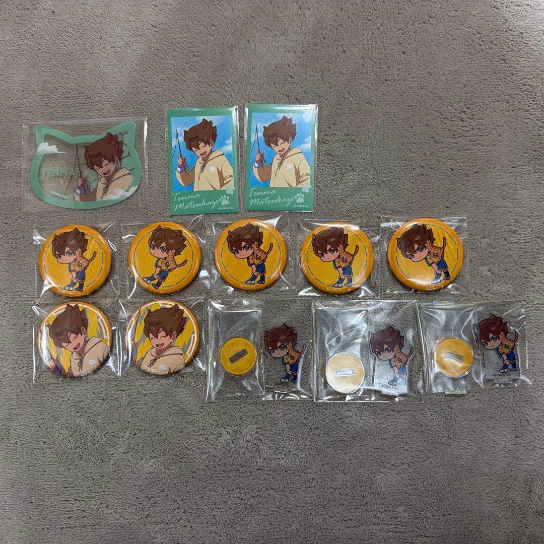 イナズマイレブン まねきねこ フォトカード クリアカード 缶バッジ 松風天馬