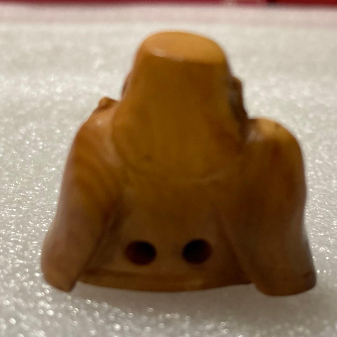 極上天然素材　寿老人彫刻　根付　提げ物