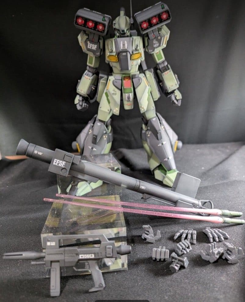 MG 1/100 RGM-89S スタークジェガン 改修塗装済完成品