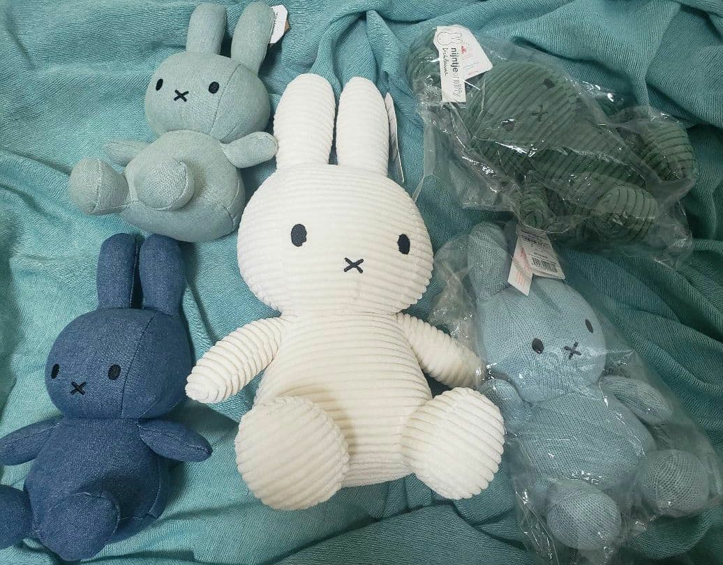 ボントントイズ　ミッフィー　ぬいぐるみ　5体　コーデュロイ　デニム コットン
